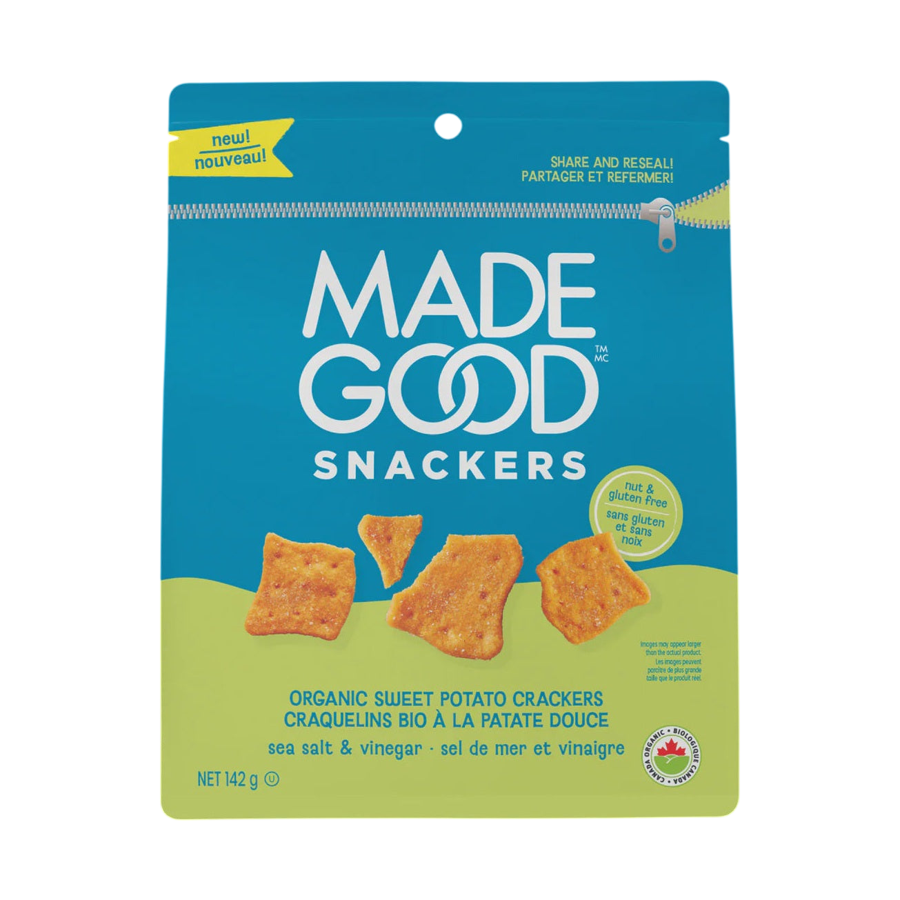 MadeGood Sea Salt Organic Sweet Potato Crackers