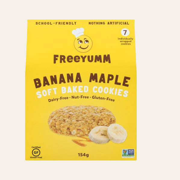 FreeYumm Banana Maple Soft Baked Cookies