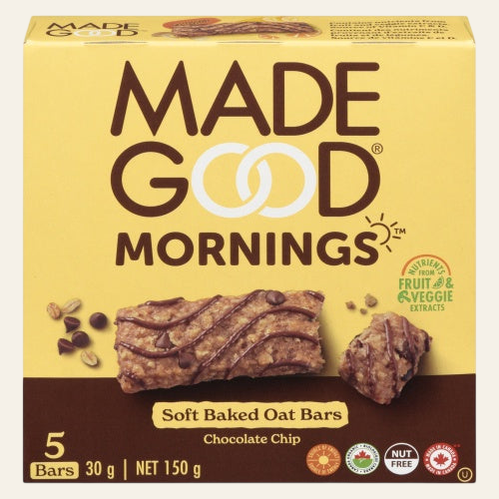 MadeGood Chocolate Chip Soft Baked Oat Bars