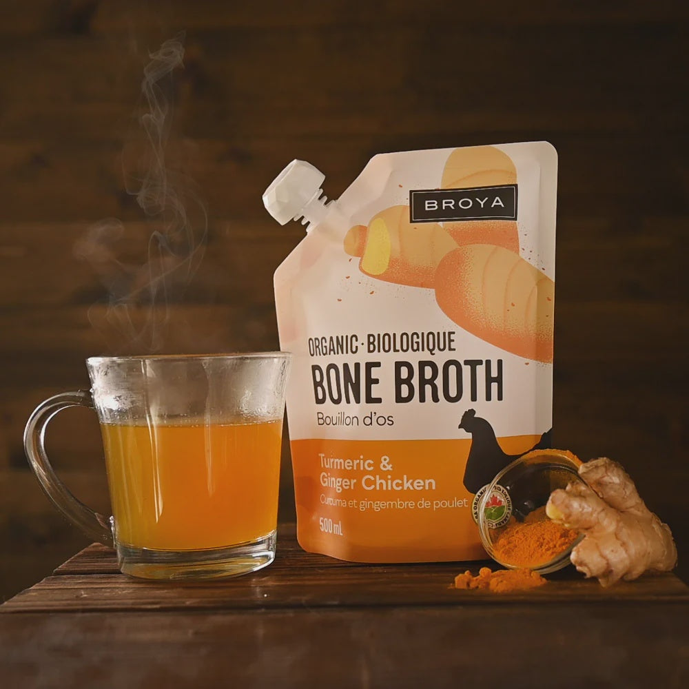 Broya, Turmeric & Ginger Chicken Bone Broth 500ml Broya