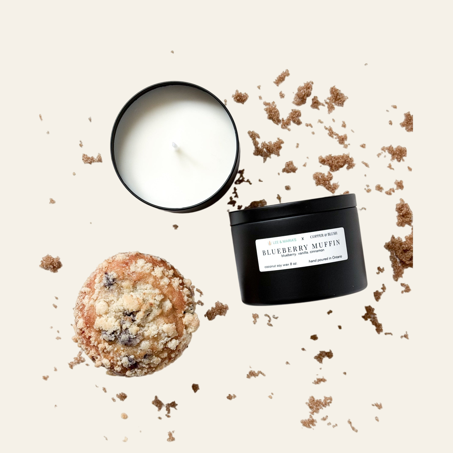 Copper & Blush Blueberry Muffin Candle