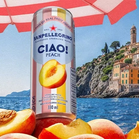 SanPellegrino Ciao! Peach San Pellegrino Italian Sparkling Drinks