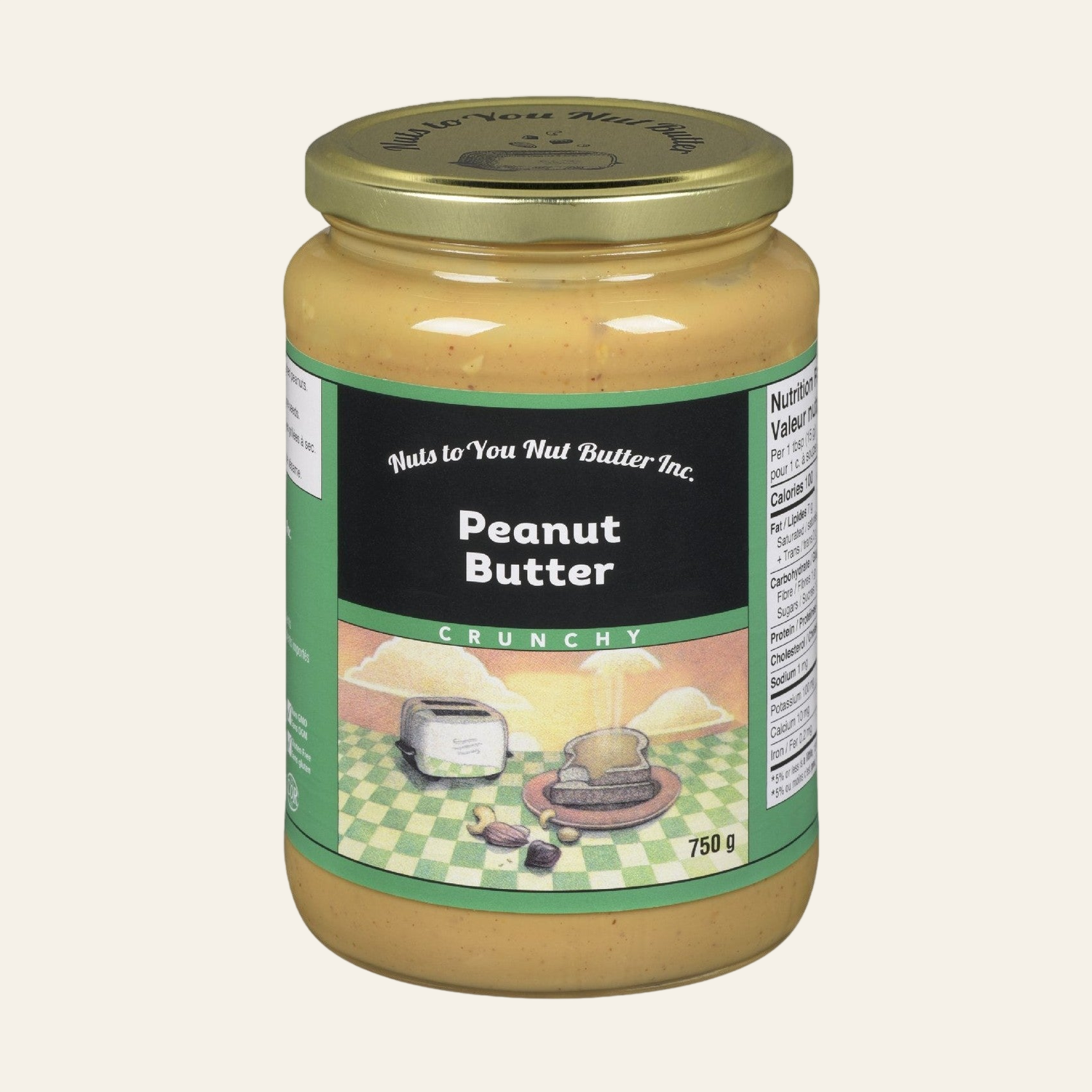Nuts to You Nut Butter Inc. Crunchy Peanut Butter - 750 g