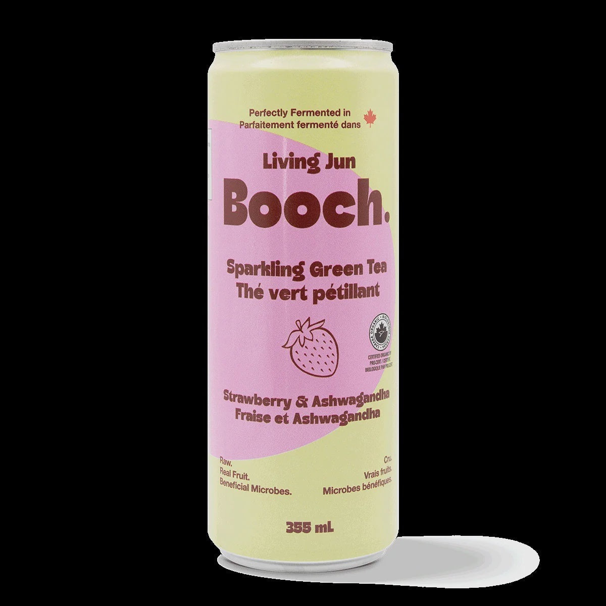Booch Sparkling Green Tea Strawberry & Ashwagandha Booch
