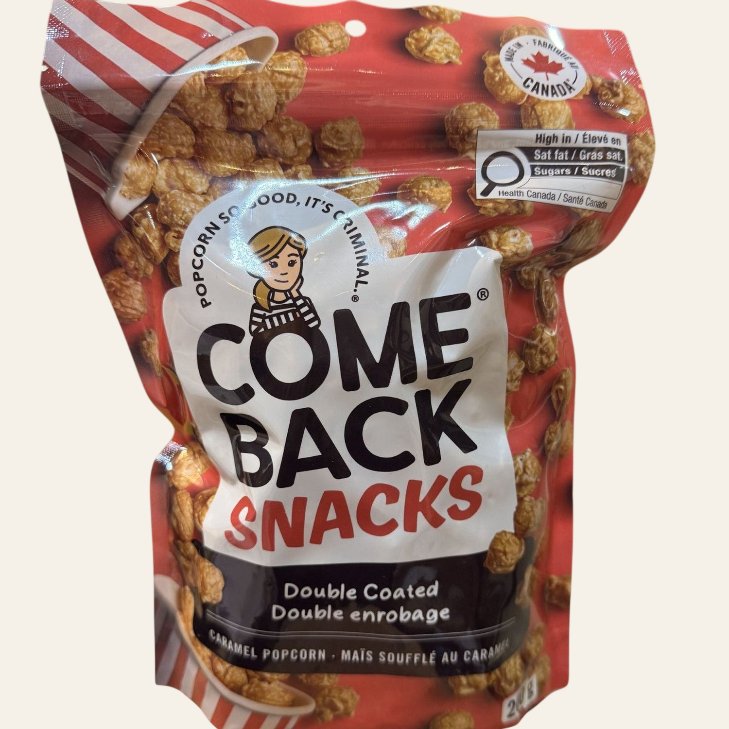 Come Back Snacks Double Coated Caramel Popcorn