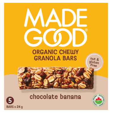 MadeGood Org. Chewy Granola Bars - Chocolate Banana