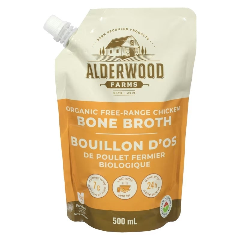 Alderwood Farms, Organic free-range chicken bone broth 500ml Alderwood Farms