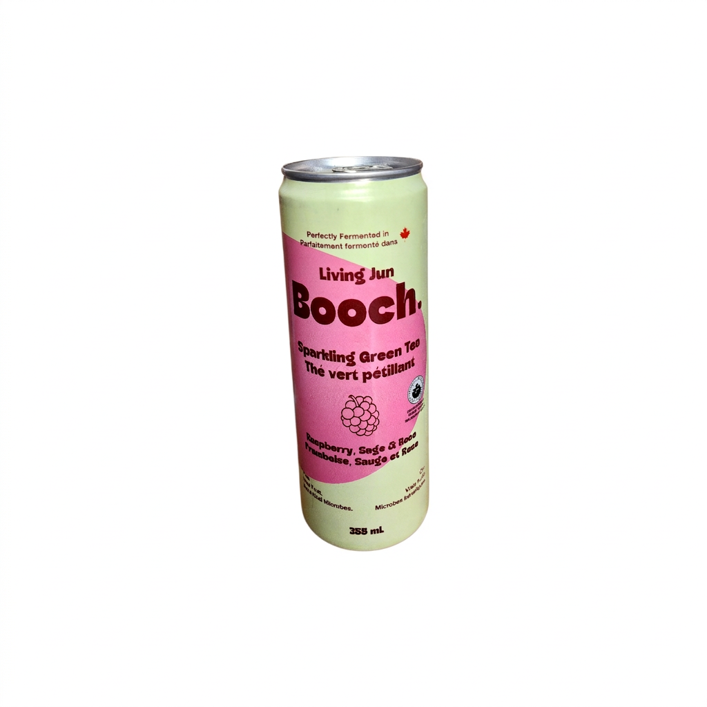 Booch, Sparkling Green Tea, Raspberry Sage & Rose