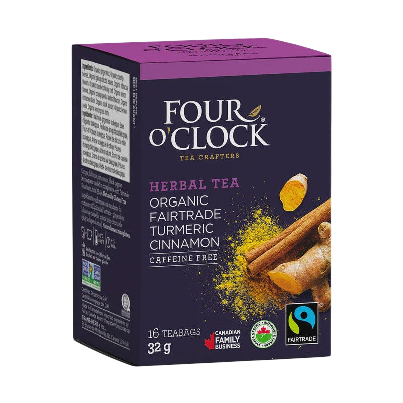 Four O'Clock Turmeric Cinnamon Organic Fairtrade Herbal Tea
