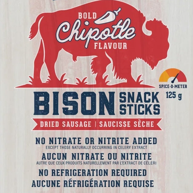 Buff, Bison Snack Sticks Chipotle 5/pk Buff