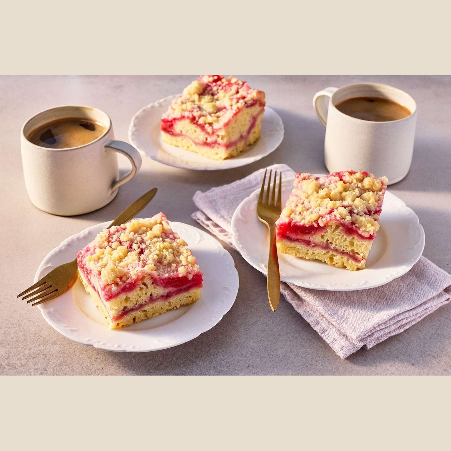 Iron Kettle Commissary Rhubarb Coffee Cake
