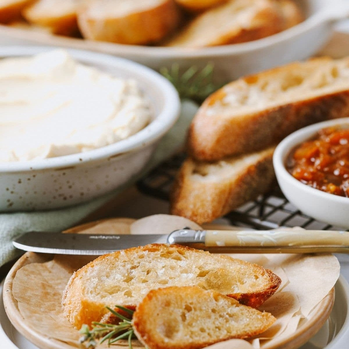 Iron Kettle, Crostini Sourdough Iron Kettle Commissary