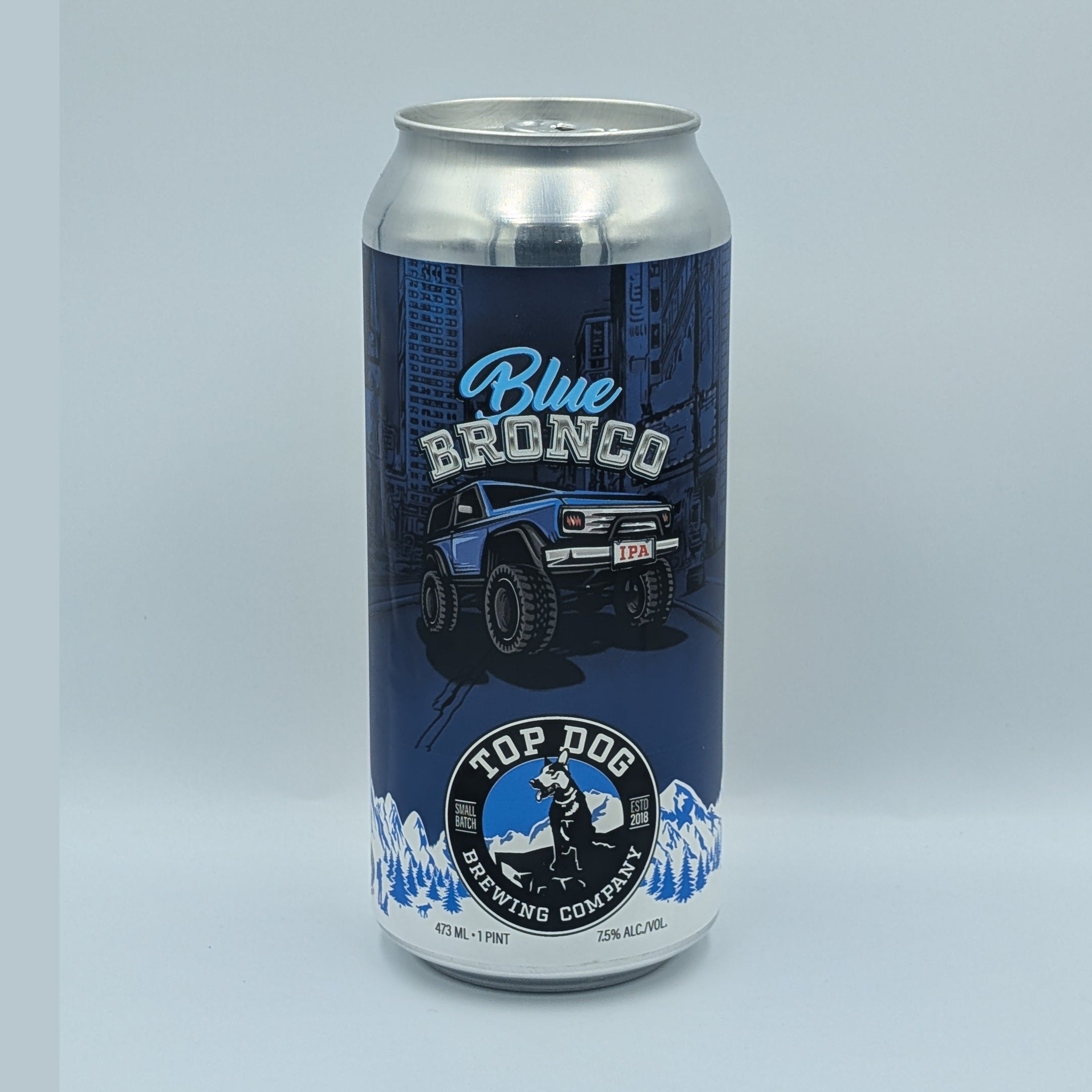 Top Dog Blue Bronco 473 mL