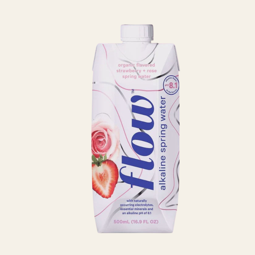 Flow Organic Strawberry & Rose Spring Water
