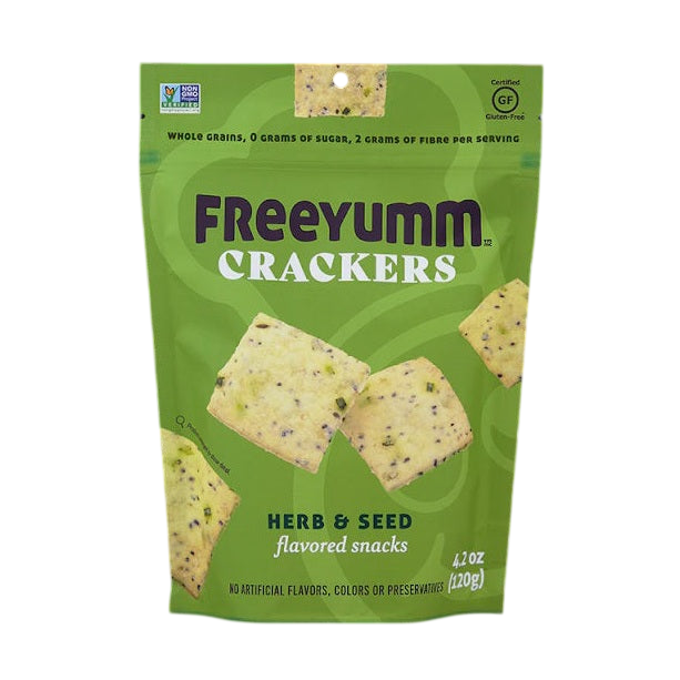 FreeYumm Herb & Seed Crackers